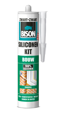 Bison siliconenkit elastisch zwart 310ml