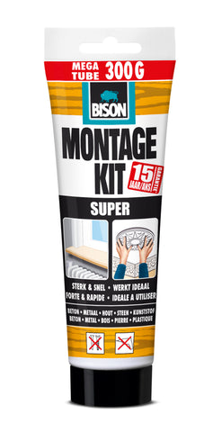 Bison montagekit elastisch wit 300gr