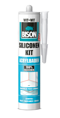Bison siliconenkit elastisch wit 310ml