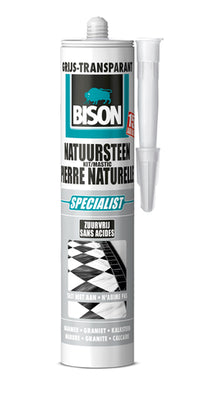 Bison kit natuursteen transparant/grijs 310ml