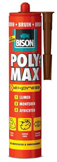 Bison universele montage lijm elastisch bruin 425gr