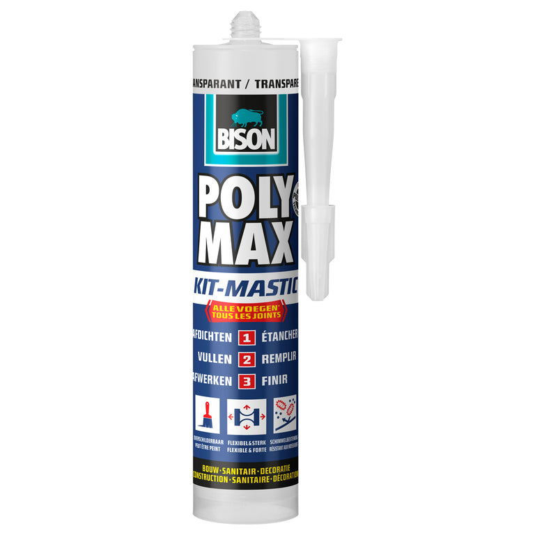 Bison Poly Max Sealant afdichtingskit elastisch transparant 280ml