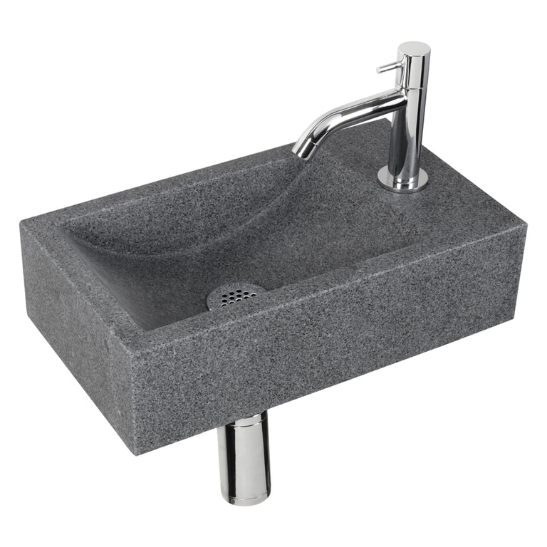 Differnz fonteinset Cheops rechts grijs 40x23x11cm