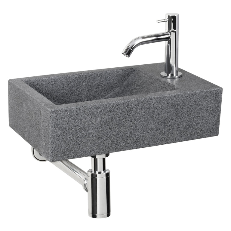Differnz fonteinset Cheops rechts grijs 40x23x11cm