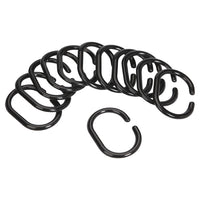 Differnz douchegordijnring C-Minor zwart