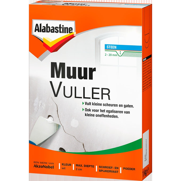 Alabastine muurvuller wit 1kg