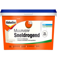 Alabastine muurverf sneldrogend mat RAL9010 wit 5L