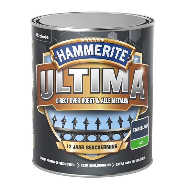 Hammerite Ultima metaallak mat  standblauw 750ml