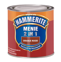 Hammerite Menie metaallak mat  oranje, rood 250ml