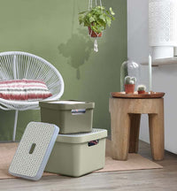 Sunware Sigma Home opbergbox 13L kunststof donkergroen 1-vaks