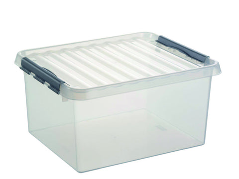 Sunware Q-line opbergbox 36L kunststof transparant 1-vaks