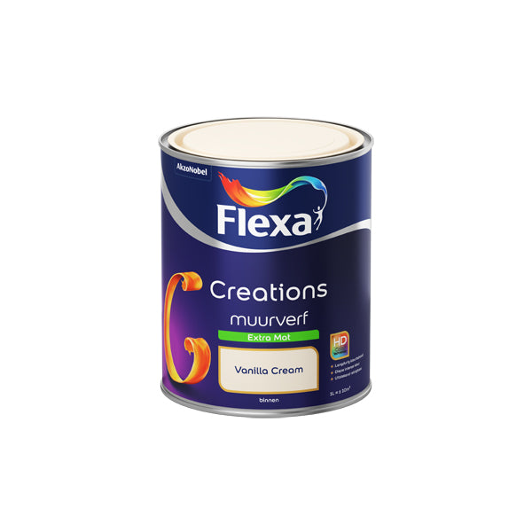Flexa Creations muurverf extra mat 3001 vanilla cream 1l