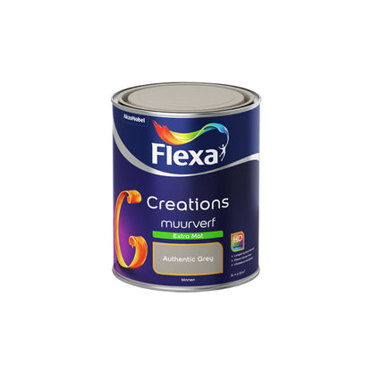 Flexa Creations muurverf extra mat 3022 authentic grey 1l