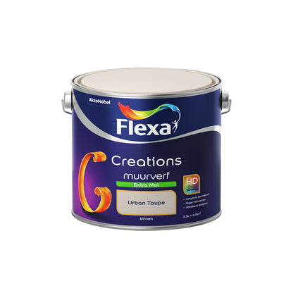Flexa Creations muurverf extra mat 3024 urban taupe 2,5l