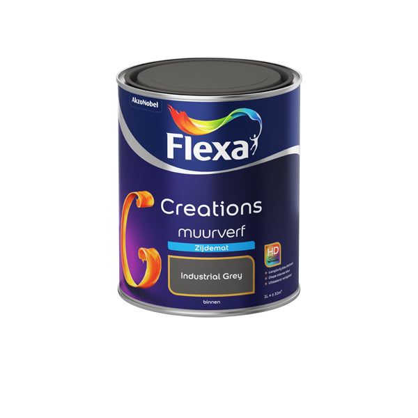 Flexa Creations muurverf zijdemat 3036 industrial grey 1l