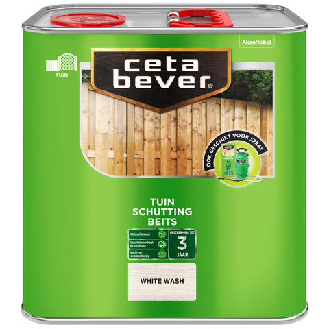 Cetabever schutting beits mat white wash 2,5l