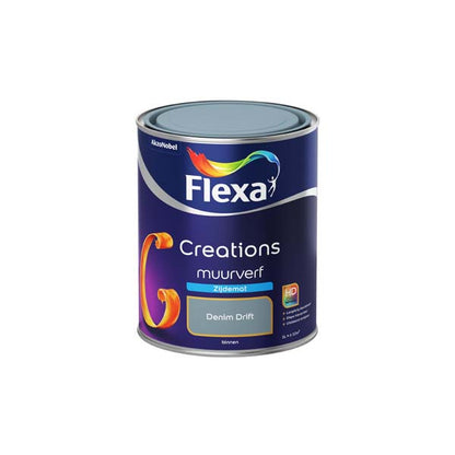 Flexa Creations muurverf zijdemat denim drift 1l
