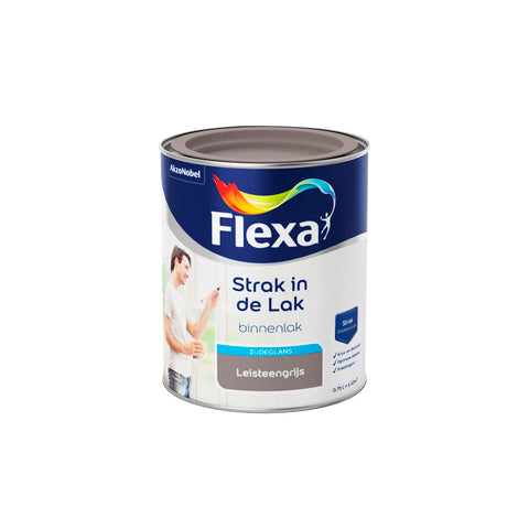 Flexa Strak in de Lak zijdeglans leisteengrijs 750ml