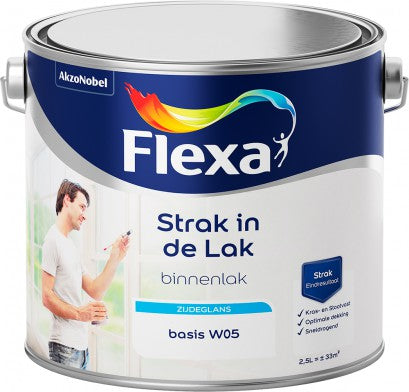 Flexa Strak in de Lak zijdeglans W05 mengbaar 2,5l