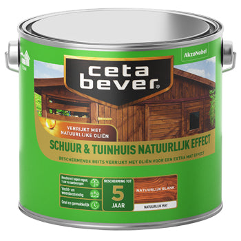 Cetabever schuur & tuinhuis mat natuurlijk blank 2,5l