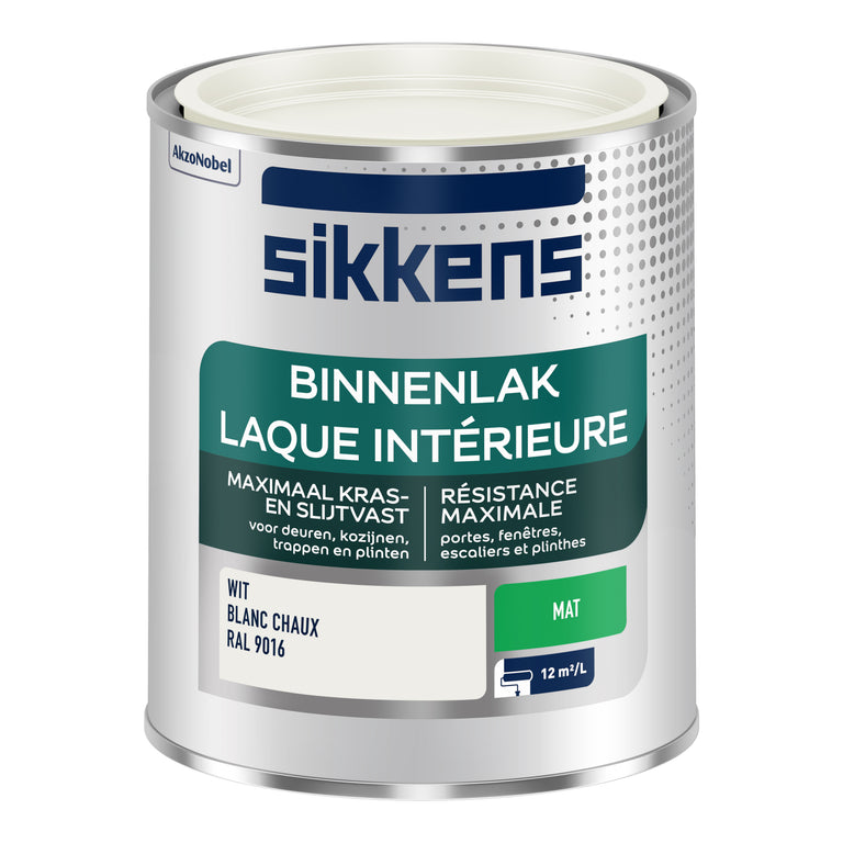 Sikkens lak mat RAL9016 fris wit 750ml