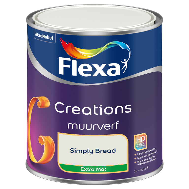 Flexa Creations muurverf extra mat simply bread 1L