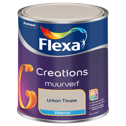 Flexa Creations muurverf zijdemat urban taupe 1L