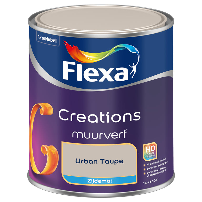 Flexa Creations muurverf zijdemat urban taupe 1L