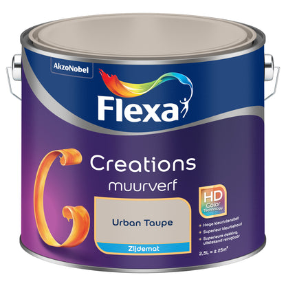 Flexa Creations muurverf zijdemat urban taupe 2,5L