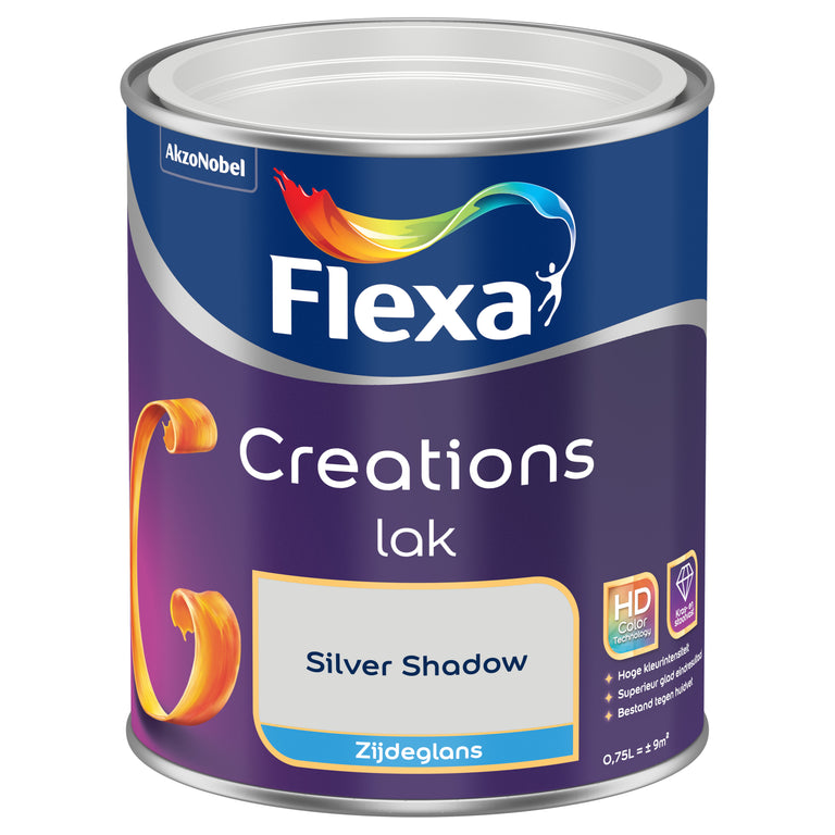 Flexa Creations lak zijdeglans silver shadow 750ml
