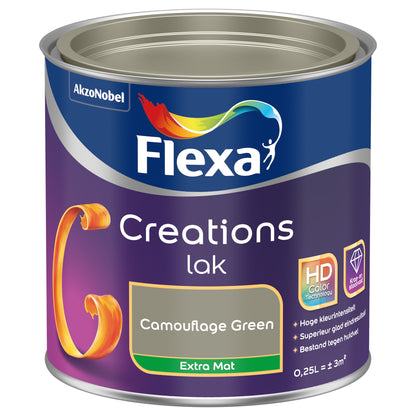 Flexa Creations lak extra mat camouflage green 250ml