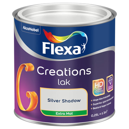 Flexa Creations lak extra mat silver shadow 250ml