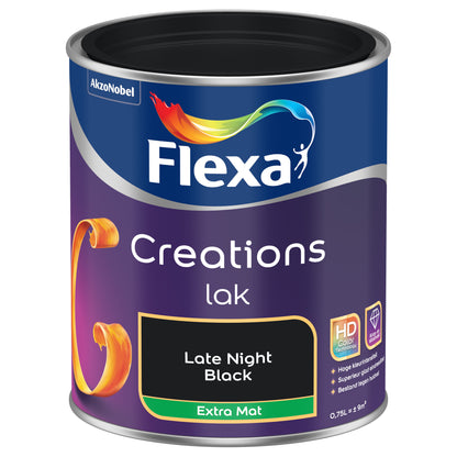 Flexa Creations lak extra mat zwart 750ml