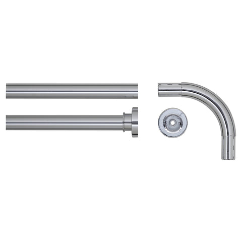 Sealskin hoekdouchegordijnstang Seallux chroom 90cm