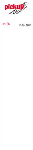 Pickup aanduidingsbord route blanco aluminium 44x165mm