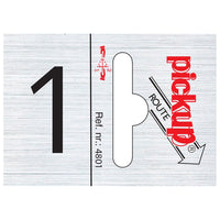 Pickup pictogram route cijfer 1 aluminium 25x44mm