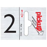 Pickup pictogram route cijfer 2 aluminium 25x44mm