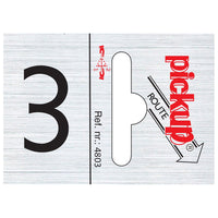 Pickup pictogram route cijfer 3 aluminium 25x44mm