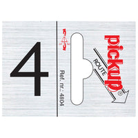 Pickup pictogram route cijfer 4 aluminium 25x44mm