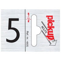Pickup pictogram route cijfer 5 aluminium 25x44mm
