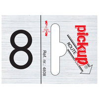 Pickup pictogram route cijfer 8 aluminium 25x44mm