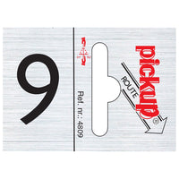 Pickup pictogram route cijfer 9 aluminium 25x44mm