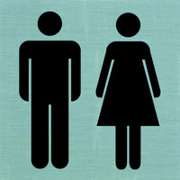 Pickup pictogram toiletten aluminium 80x80mm