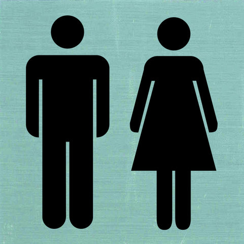 Pickup pictogram toiletten aluminium 80x80mm