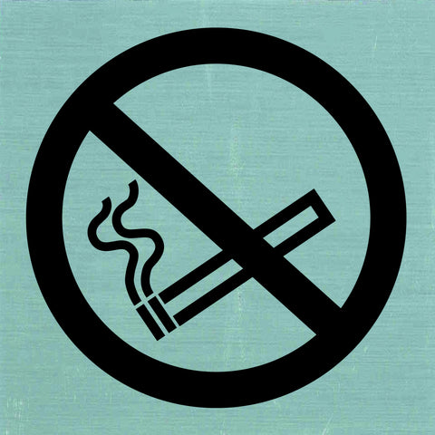 Pickup pictogram verboden te roken aluminium 80x80mm