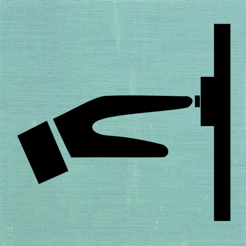 Pickup pictogram bellen aluminium 80x80mm