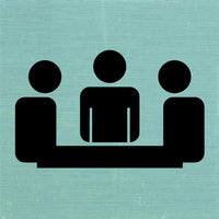 Pickup pictogram vergaderruimte aluminium 80x80mm