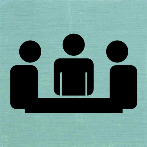 Pickup pictogram vergaderruimte aluminium 80x80mm