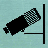 Pickup pictogram camerabewaking aluminium 80x80mm