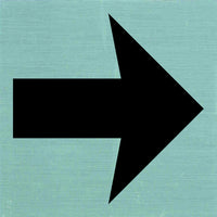 Pickup pictogram pijl aluminium 80x80mm
